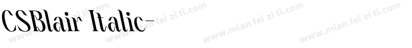 CSBlair Italic字体转换